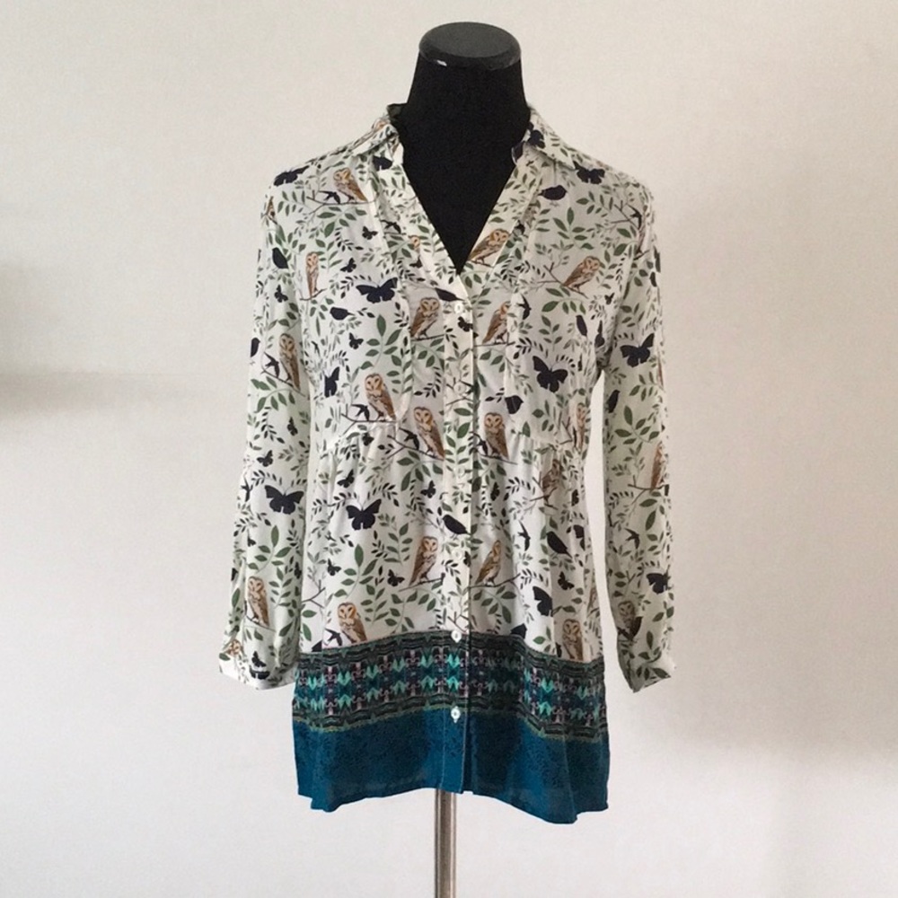 Anthropologie Maeve long sleeve blouse sz2